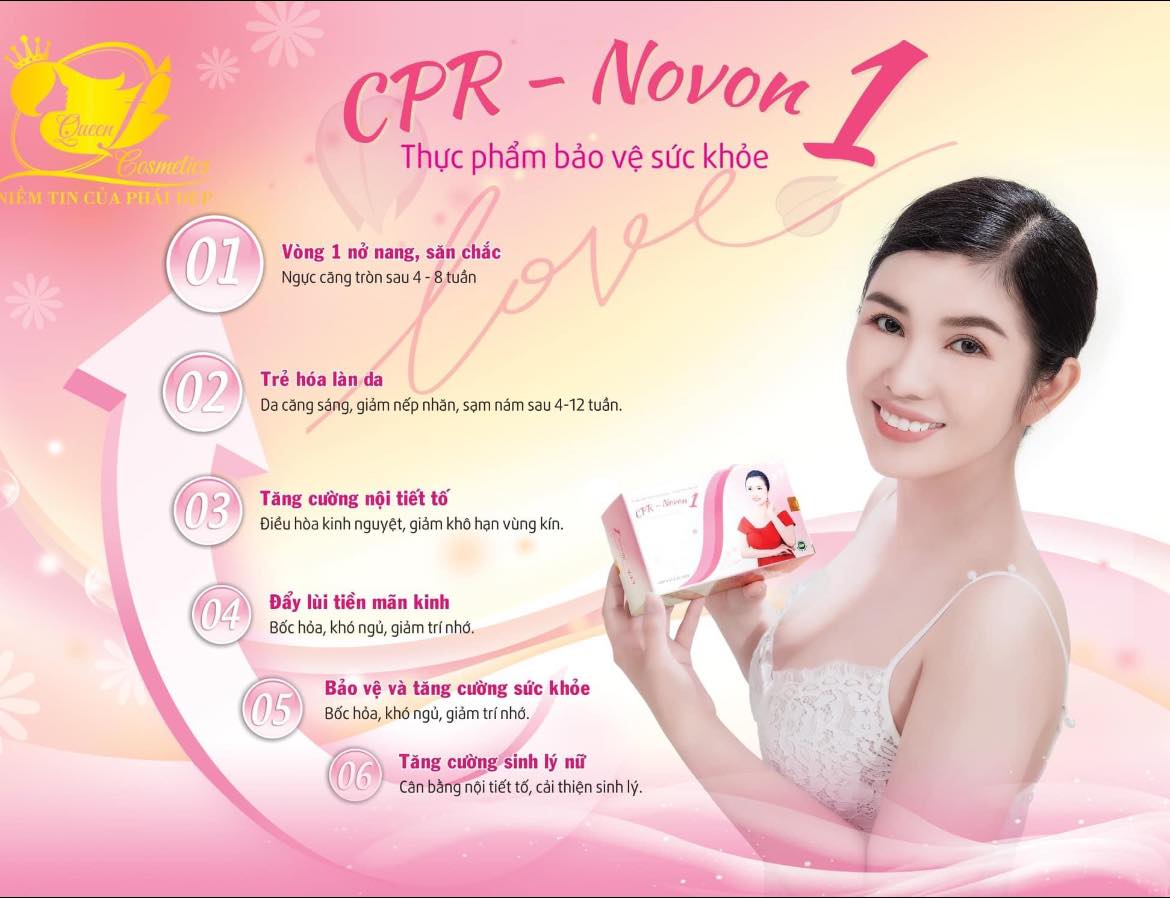 CPR - Novon 1  - Viên Uống Nở Ngực  - Trắng Da - Giảm Nám