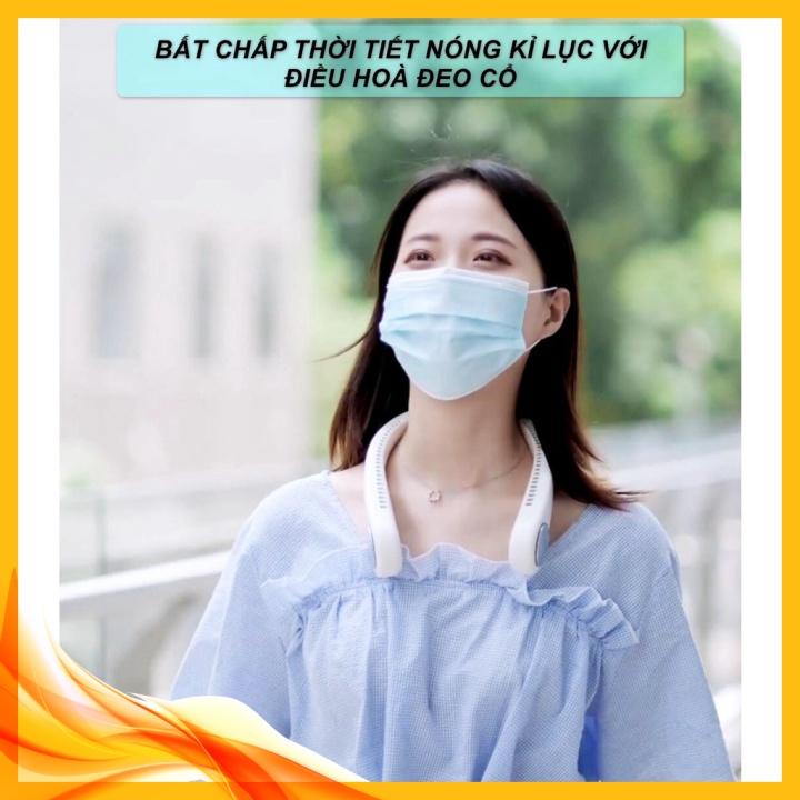 Quạt đeo cổ không cánh M6 bất chấp thời tiết ️