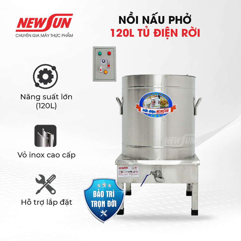 Nồi Nấu Phở Tủ Điện Rời 120L - Hàng chính hãng