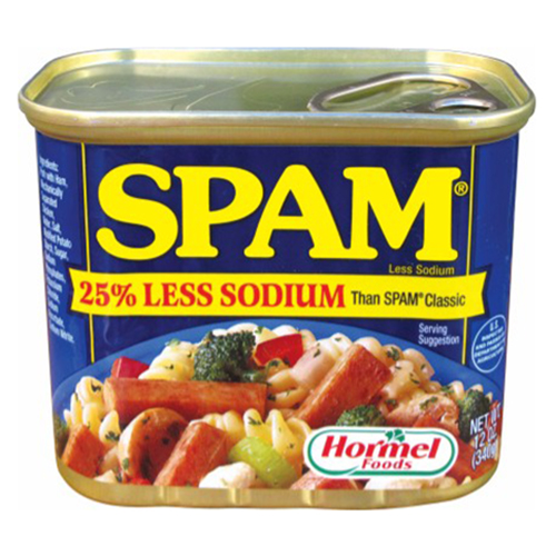 Thịt Hộp Hormel SPAM Giảm Mặn 340g (Mỹ)