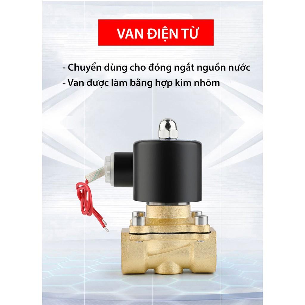 Van điện từ phi 27mm thường đóng, tự động đóng mở nước bằng điện 220v