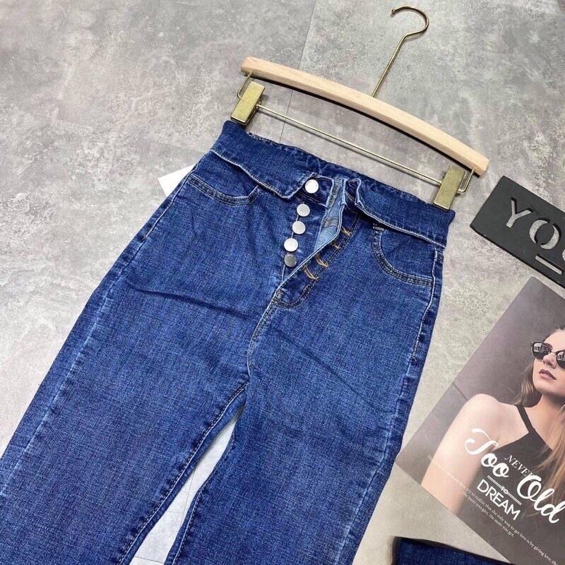 Quần jeans ống đứng cạp cao tôn dáng
