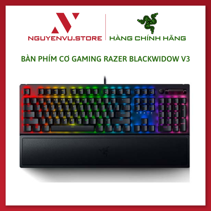 Bàn phím Razer Blackwidow V3 Green Switch - Black (RZ03-03540100-R3M1) - Hàng Chính Hãng