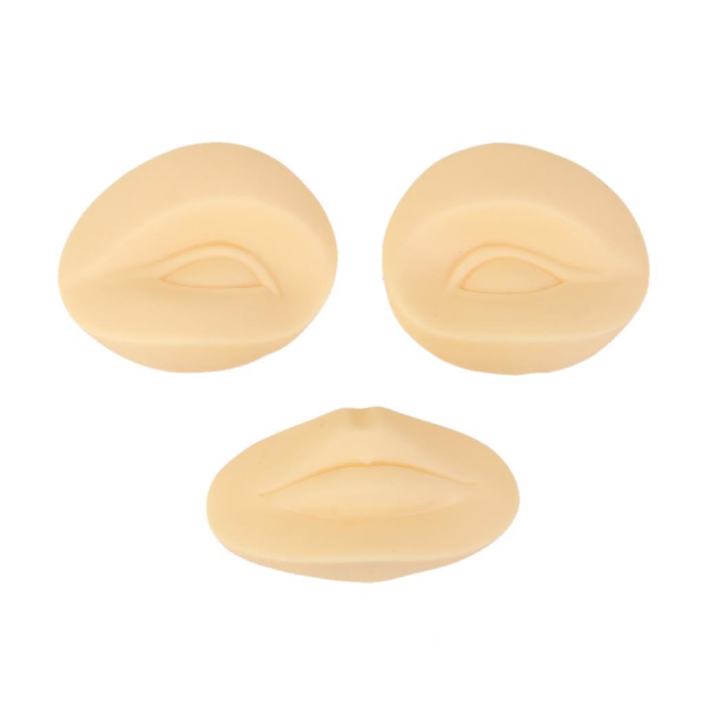 Set 3D Permanent Make up Lip Eyebrow Practice Training Skin Cosmetic Tool