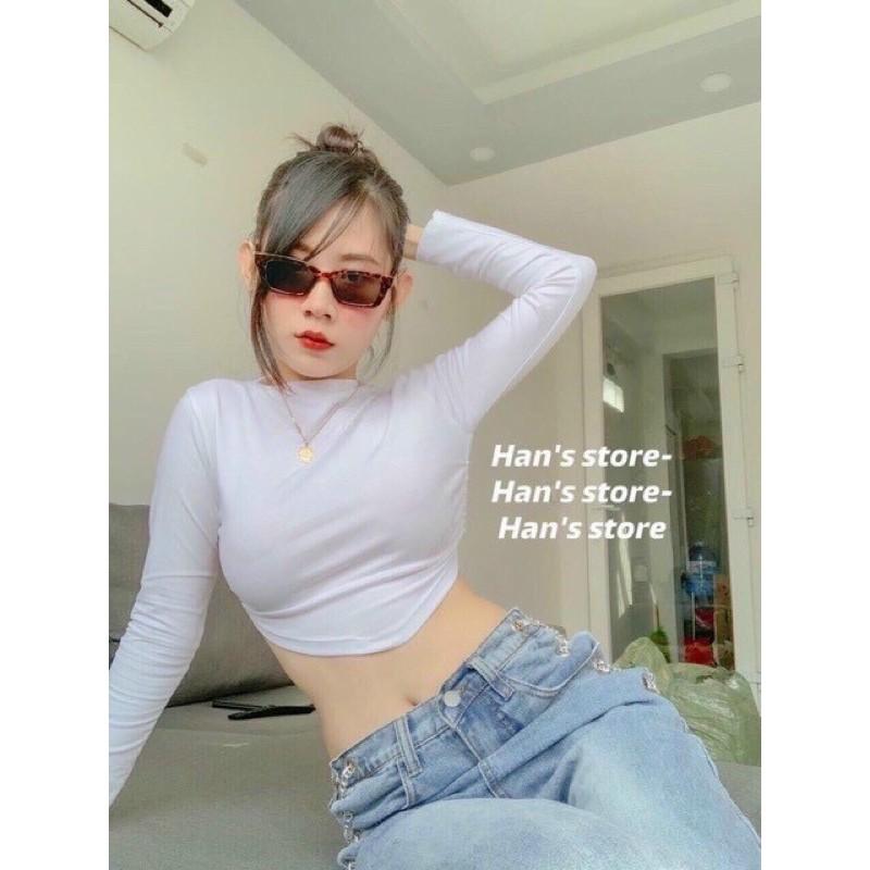Áo tay dài hở lưng croptop buộc nơ sau siêu sexy-45N