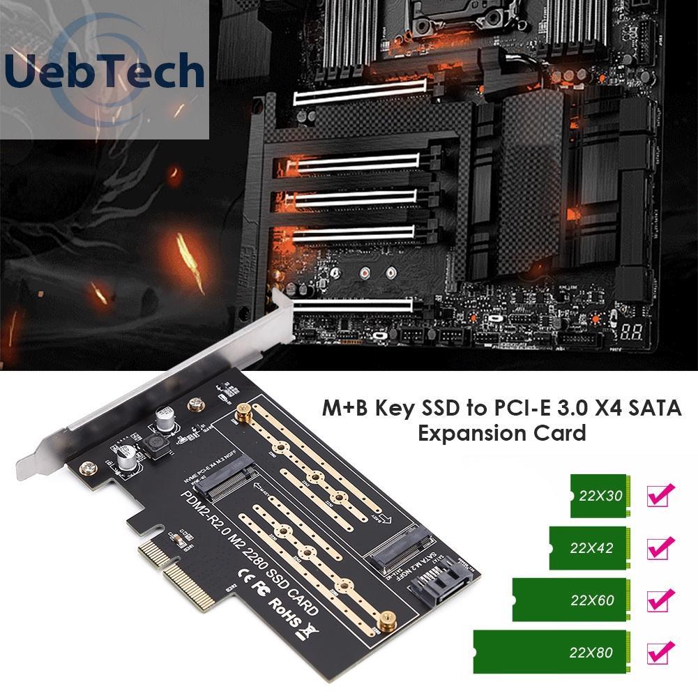 Thẻ chuyển đổi mở rộng Uebtech M.2 NVME sang PCIE SSD sang PCI-E 3.0 X4 SATA