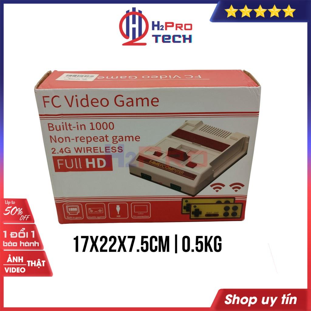 Máy Chơi Game 4 Nút Không Dây, Điện Tử 4 Nút Rs-36 Cao Cấp, 1000 Trò Chơi, Điều Khiển Không Dây 2.4G, Kết Nối Hdmi-H2Pro