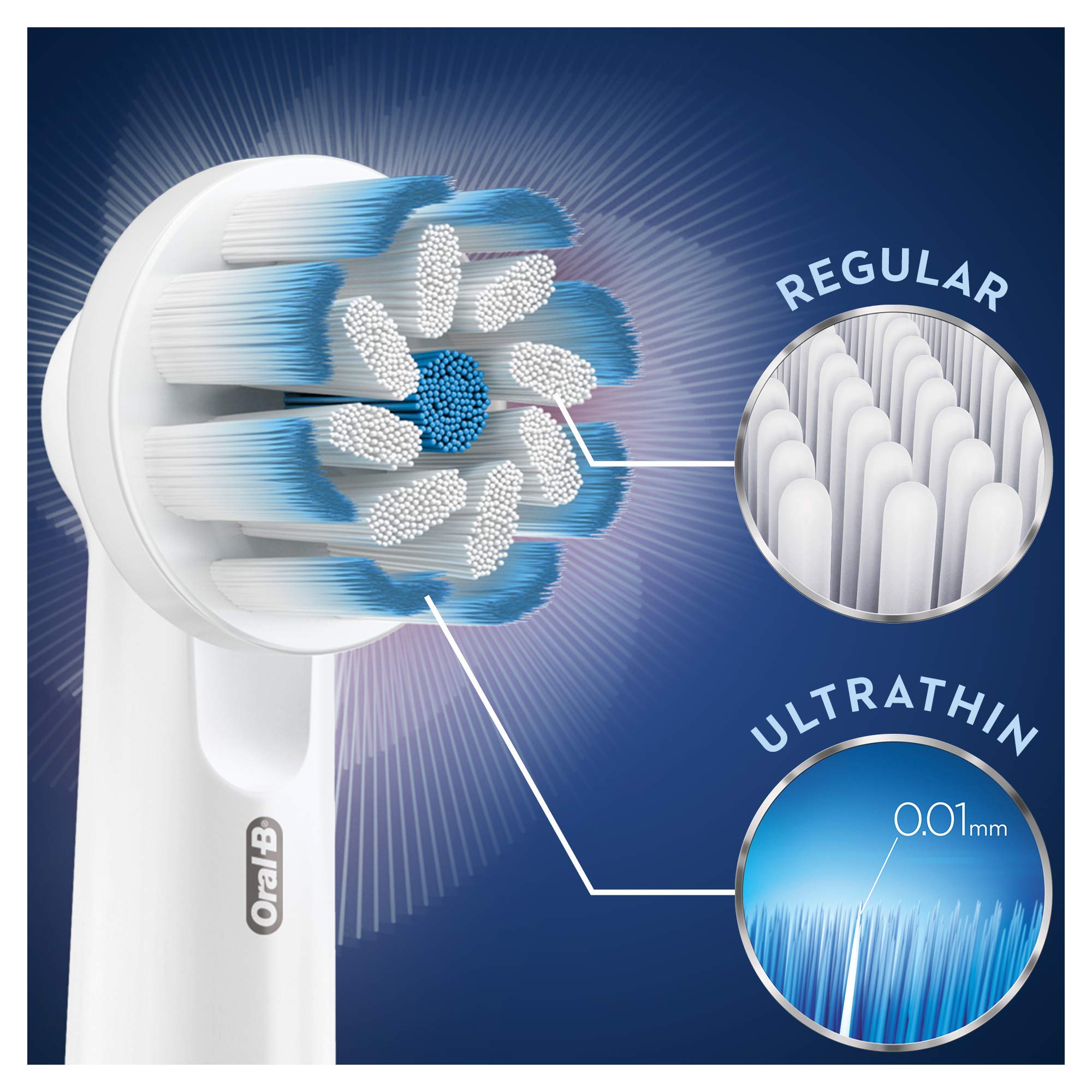 Cho máy Oral B Braun, bộ 4 Đầu Bàn Chải đánh răng điện thay thế MIHOCO EB60-P New Gum Care, sợi cước siêu mềm, cho răng lợi nhạy cảm