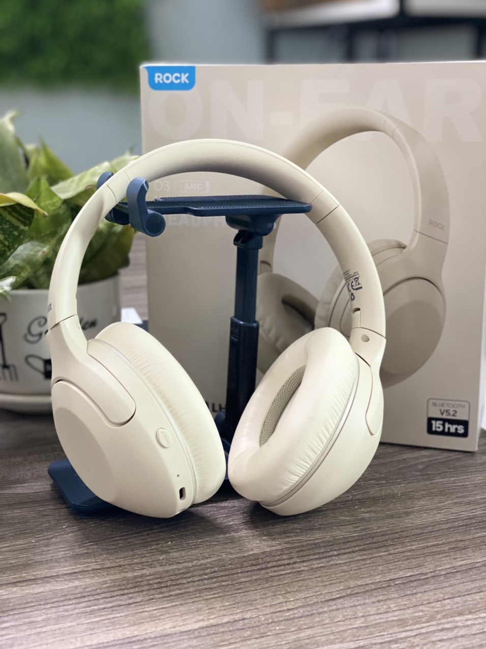 Headphone Tai nghe bluetooth chụp tai không dây chống ồn chủ động ANC ROCKSPACE O3 có mic nghe nhạc 15h hàng chính hãng