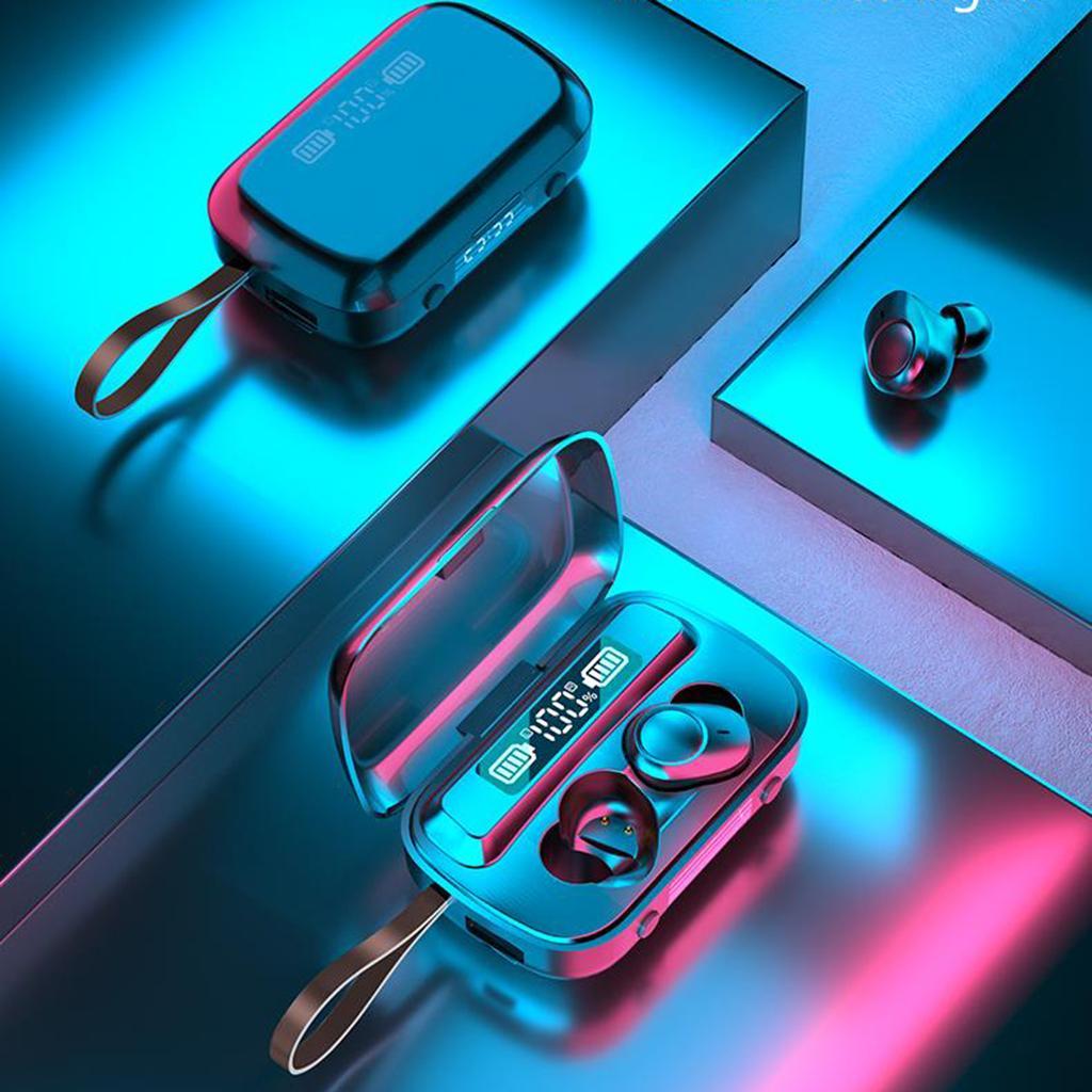 Bluetooth Headset Built in Mic Binaural Call in-Ear Buds Waterproof & Flashlight