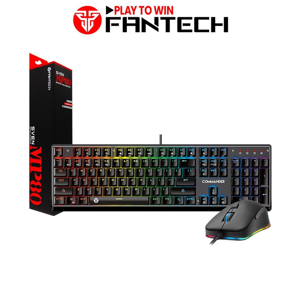 Combo FANTECH Fullset Phím Cơ + Chuột RGB MVP862 Commander + Lót Chuột - HÀNG CHÍNH HÃNG