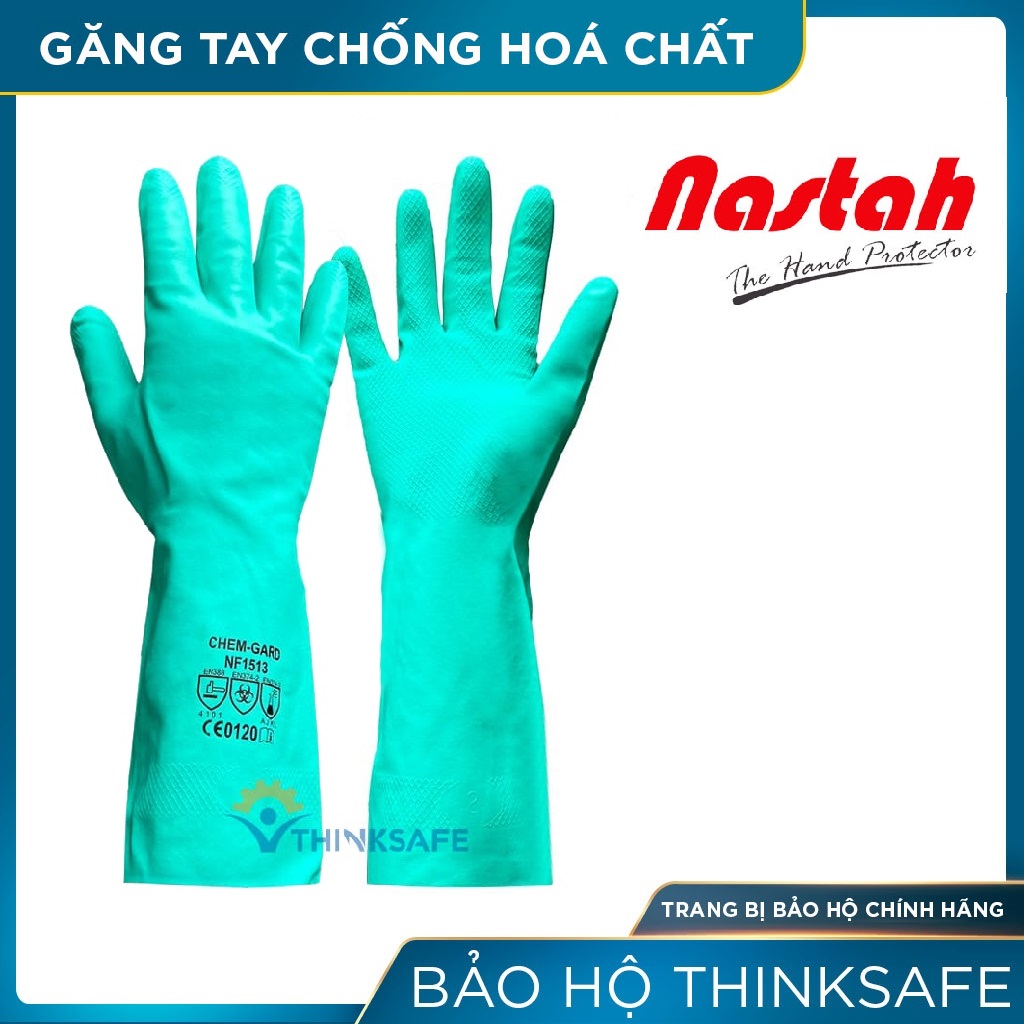 Găng tay chịu dầu Nastah NF1513 chống hóa chất, thoáng êm tay xuất xứ Malaysia