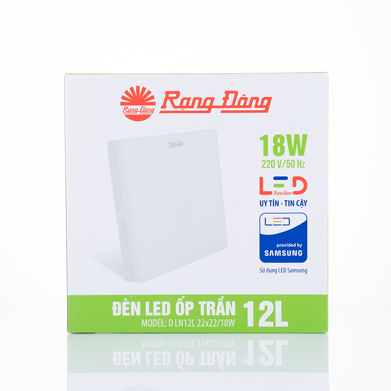 Đèn LED Ốp Trần Vuông ánh sáng trắng 18W