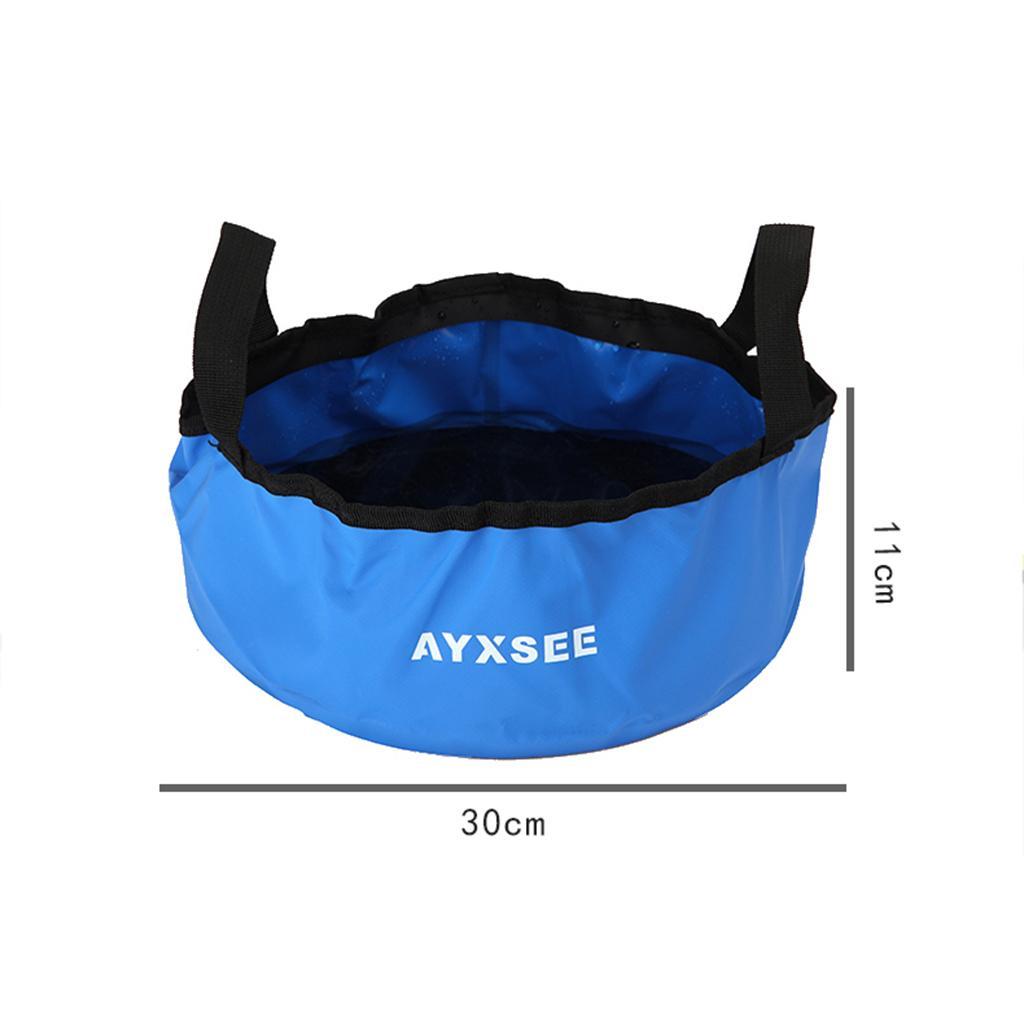 Lightweight Collapsible Portable Folding Durable Leak-Proof Outdoor Wash Basin Footbath Bucket Water Bag for Car Washing Camping Traveling