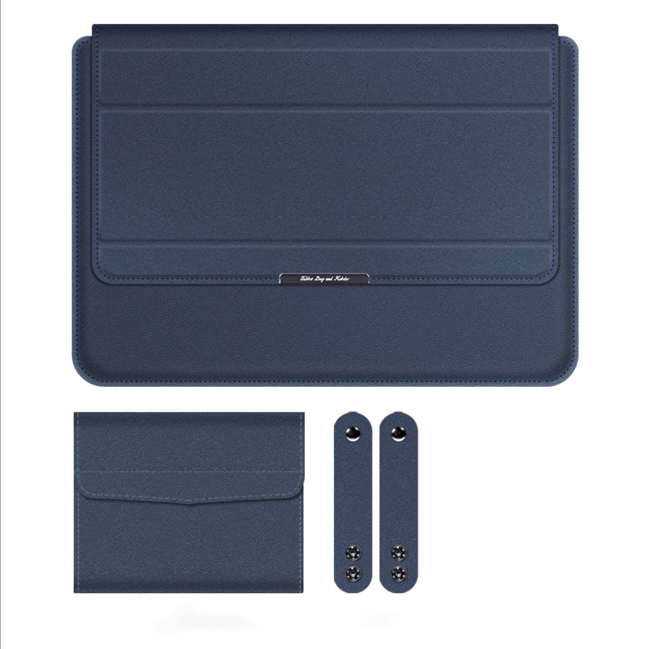 Túi chống sốc bao da laptop dành cho macbook kiêm giá đỡ tản nhiệt kèm ví đựng sạc chuột