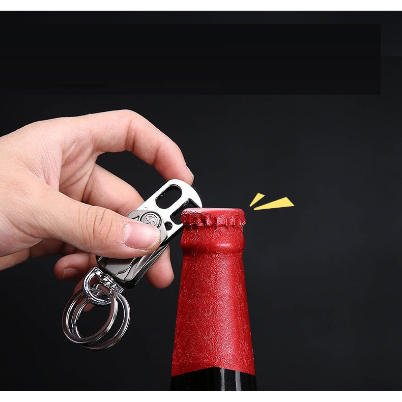 Móc khóa ô tô xe máy Spinner xả Stress kiêm dụng cụ mở nắp chai