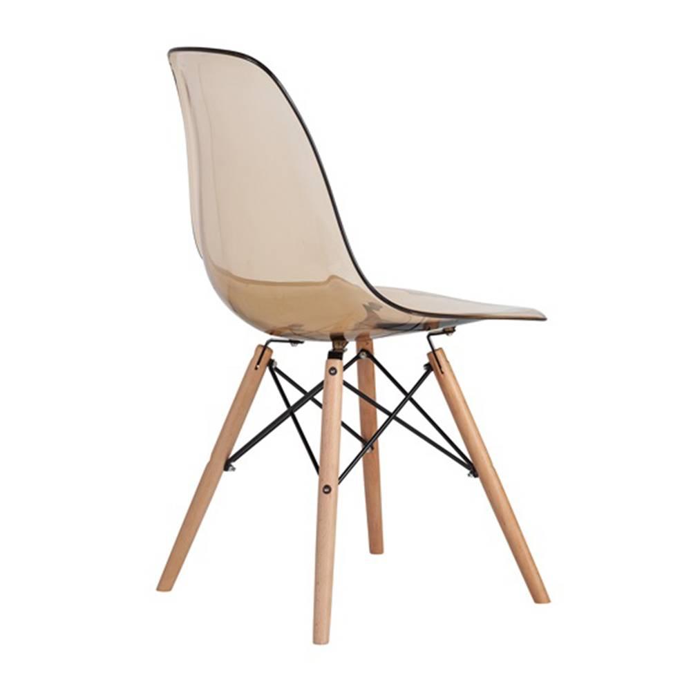 Ghế Eames lưng trong chân gỗ đan