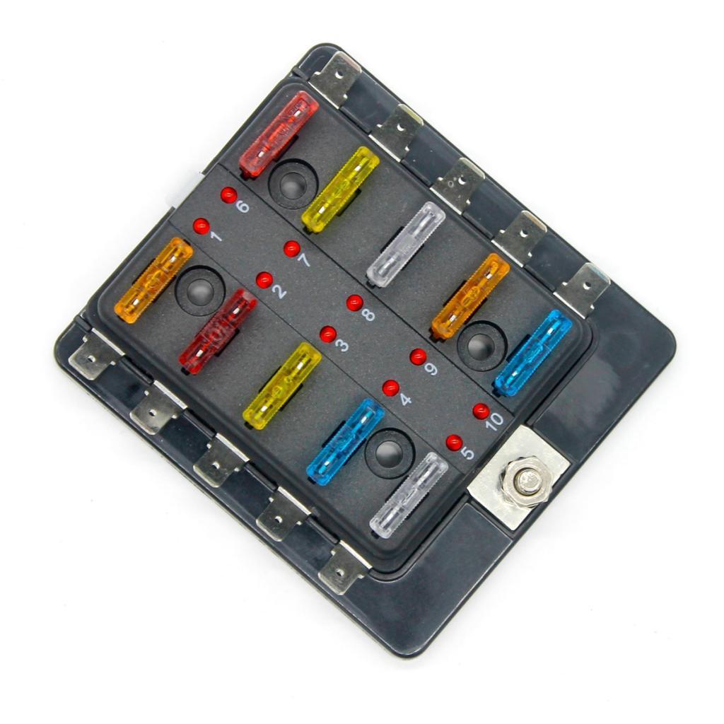 Car Motorcycle Marine Boat Fuse Box Holder Block