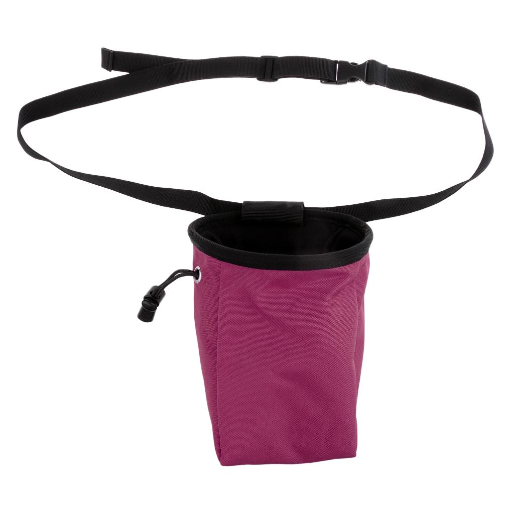 Rock Climbing Chalk Bag with Drawstring Closure Waist Belt Zipper Closure