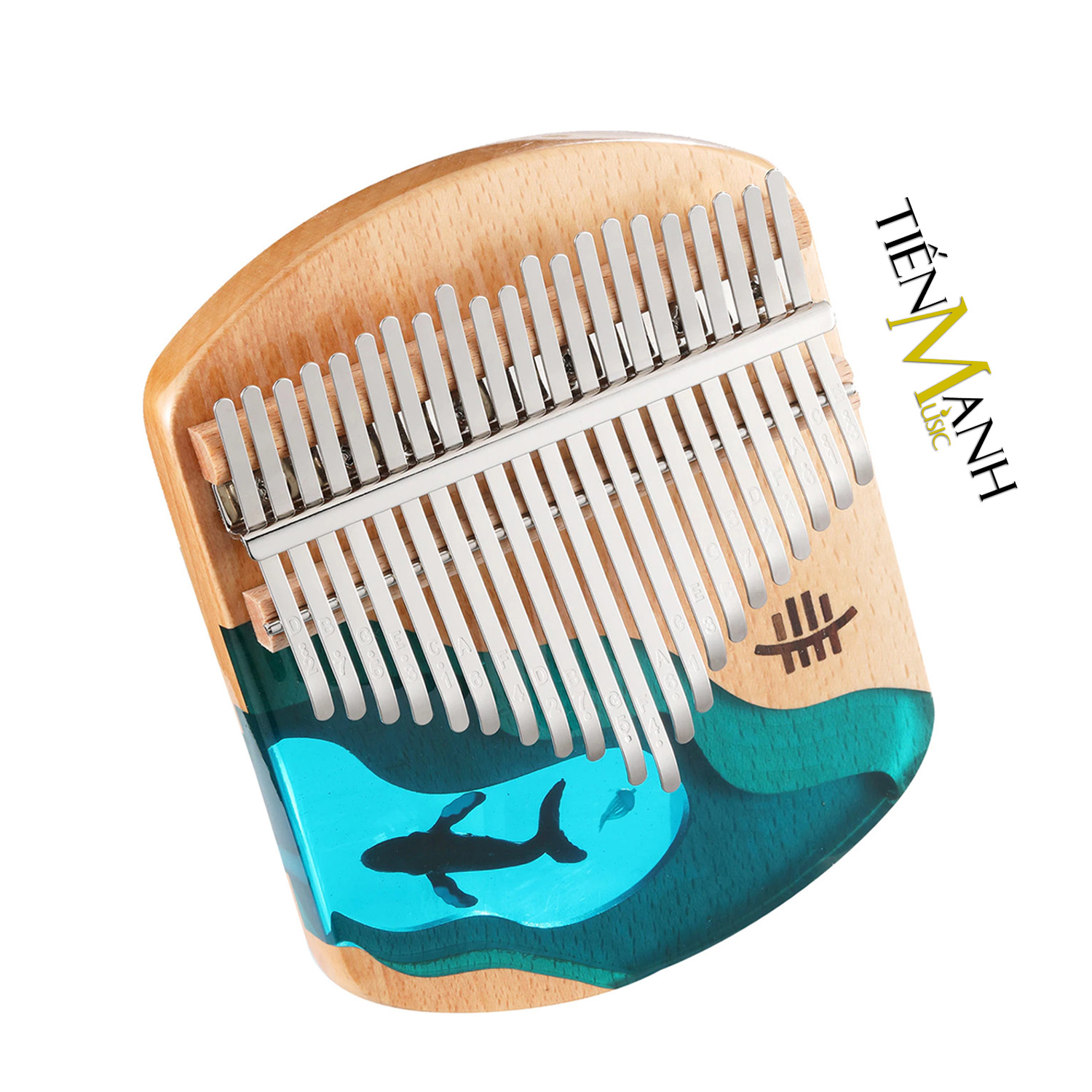 Đàn Kalimba Hluru Resin 21 Phím KW21 Hình Cá Heo, Voi - Acrylic Keo đổ nhựa Thủy Tinh hữu cơ trong suốt Hàng Chính Hãng- Kèm Móng Gẩy DreamMaker