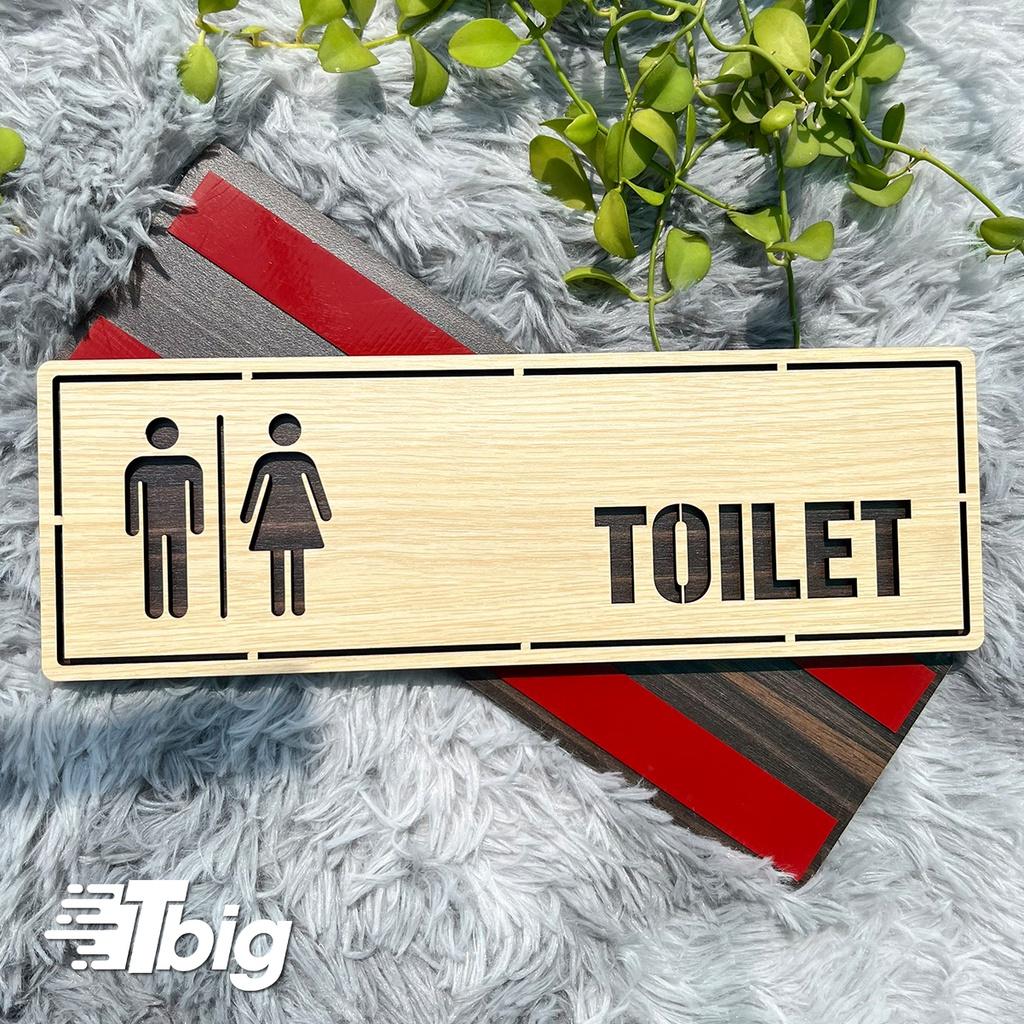 Bảng Toilet - WC - Resroom - Nhà vệ sinh - bằng Gỗ Vintage Decor TL037