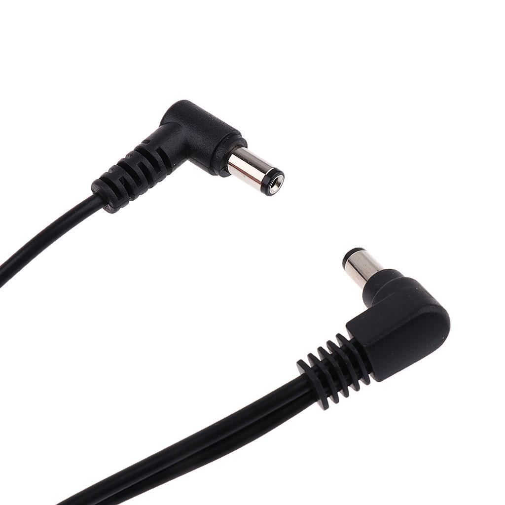 2xGuitar  Splitter Power Supply Cable for Effect Pedals Accessory Black