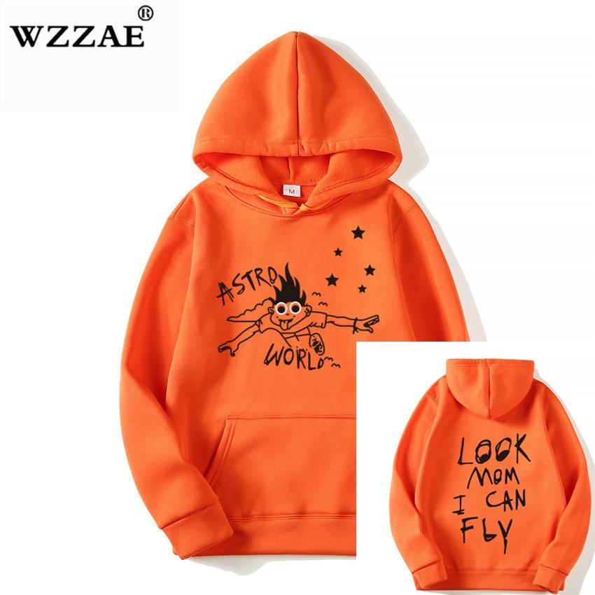 Áo Hoodie In Chữ Astroworld Look Mom I Can Fly 2020 Phong Cách Hip Hop Cá Tính Cho Nam 2020