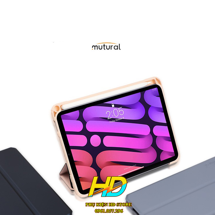 Bao Da Cao Cấp Dành Cho iPad Pro 11 inch 2021/2020/2018 Chính Hãng Mutural Folio Case Lưng Trong Suốt, Chống Sốc, Có Ngăn Đựng Bút Tiện Lợi - Hàng Chính Hãng