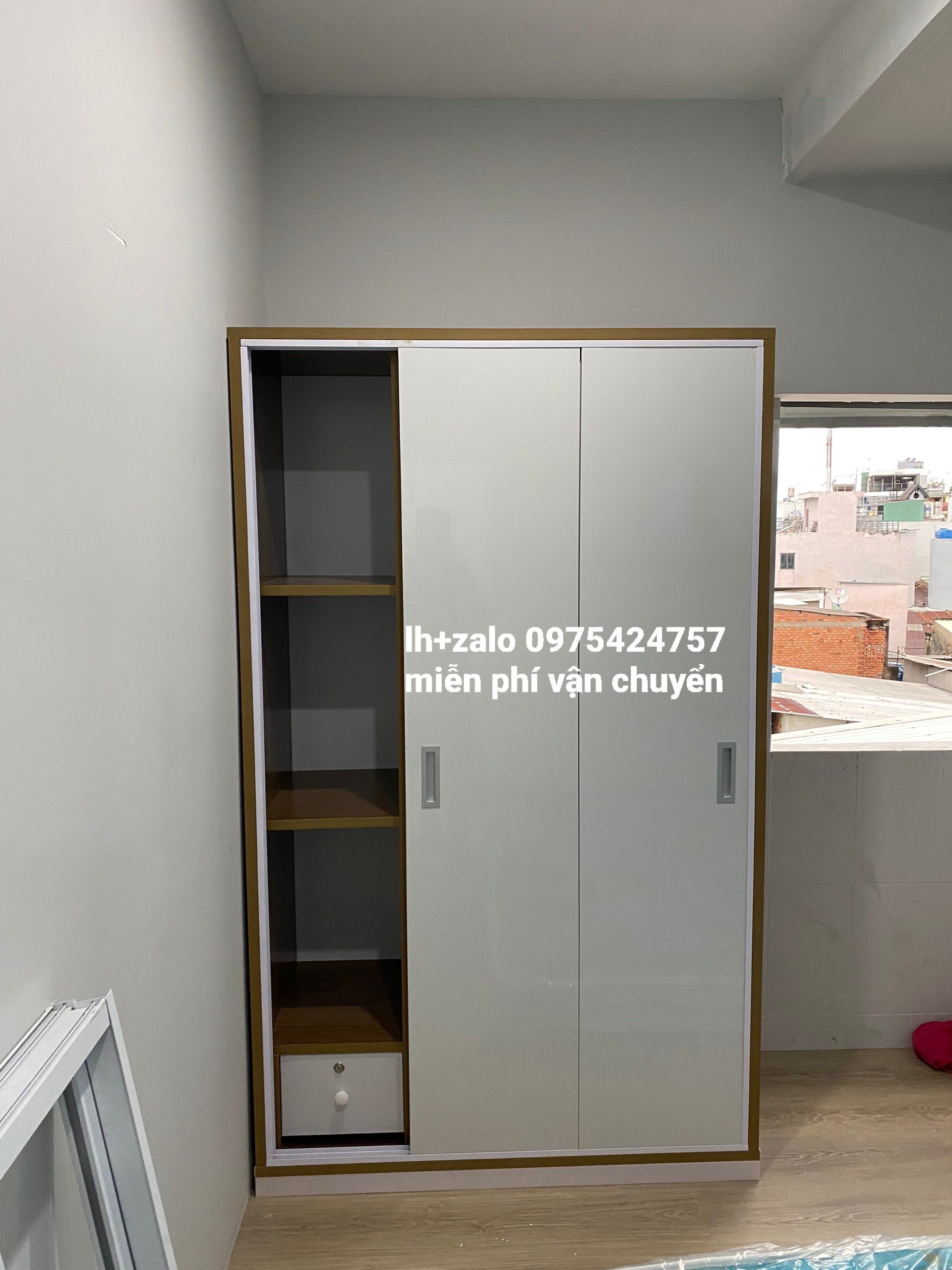 Tủ nhựa đài loan 3 cánh lùa