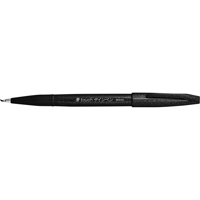 Bút Lông Màu Nước Touch Pentel SES15C-A - Đen