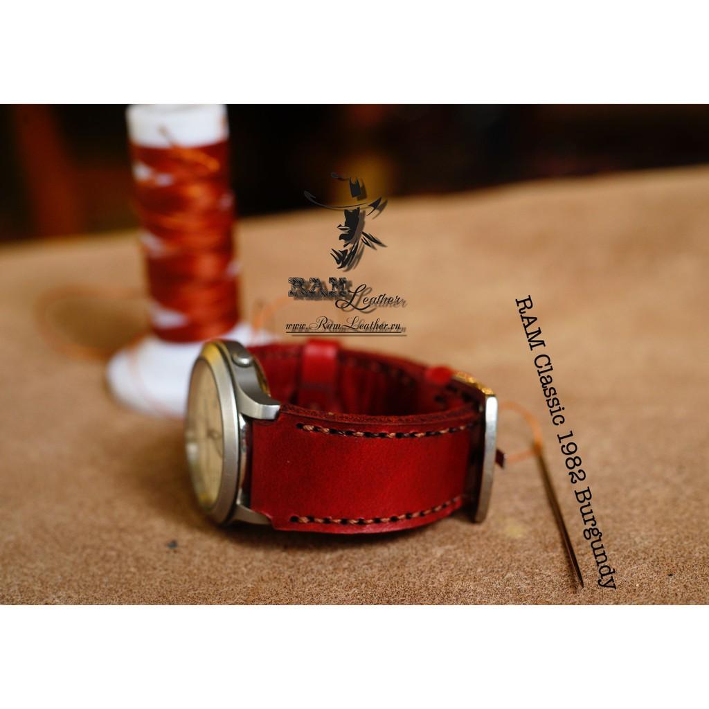 DÂY ĐỒNG HỒ DA BÒ THẬT SIZE 18MM - CHÍNH HÃNG RAM LEATHER
