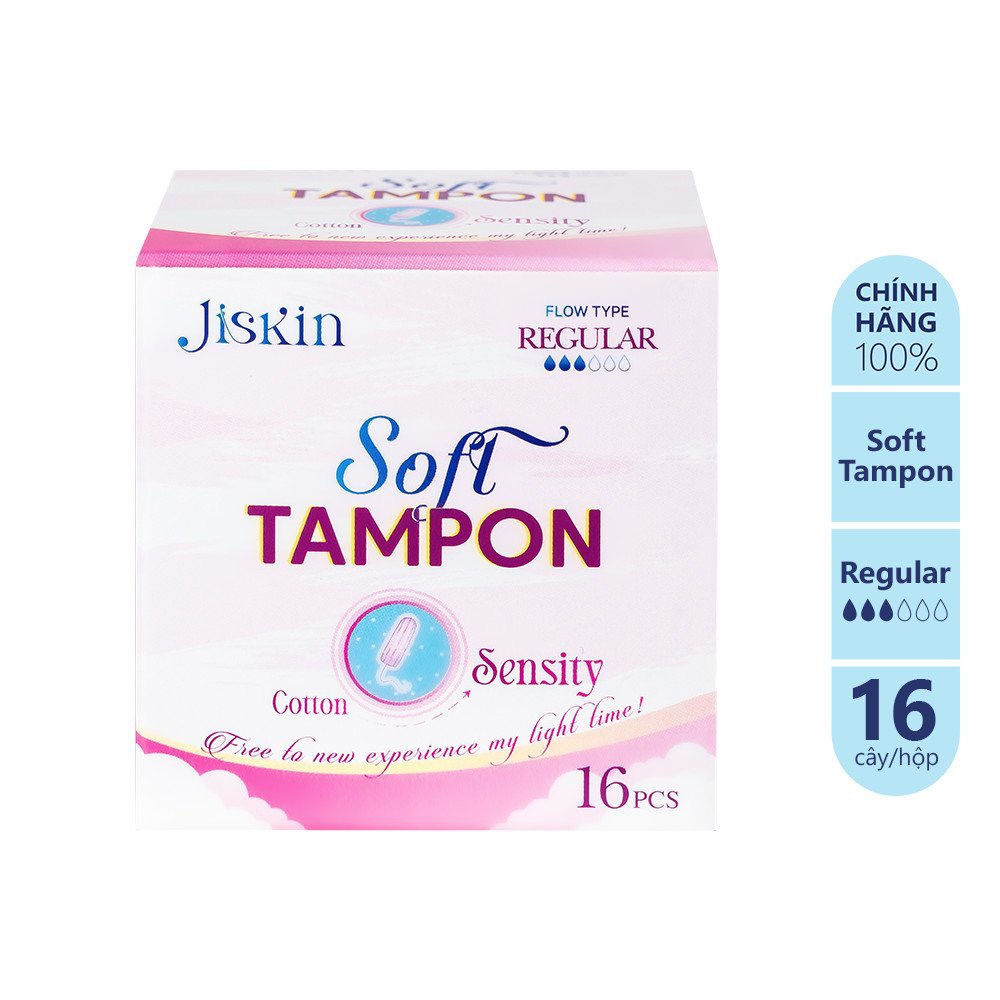 Băng Vệ Sinh Tampons JISKIN Công Nghệ Hàn Quốc - Siêu Thấm Hút - Jessa - Tiện Lợi - Nhỏ Gọn - Facelle - Dễ Sử Dụng ( Tampon Ob )