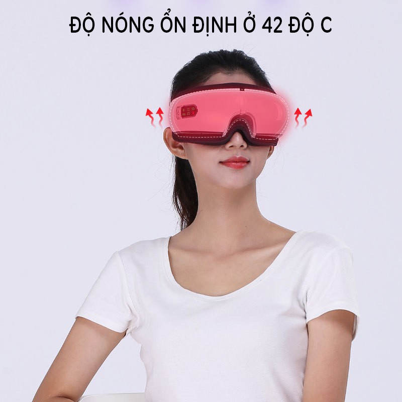 Máy Massage Mắt 3 Tính Năng Nhiệt – Rung – Khí Nén, Massage Vùng Thái Dương, Giảm Nhức Mỏi, Thâm Mắt