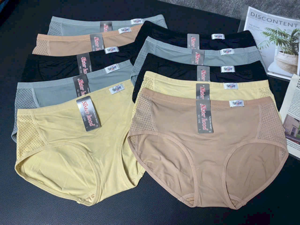 Combo 5 quần lót nữ thun lạnh phối lưới thoáng khí Sister Hood 1342 – Siêu mát, ôm dáng, không hằn viền