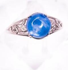 Nhẫn bạc cao cấp đính đá Kyanite Vip Freesize RKYA01 - VietGemstones