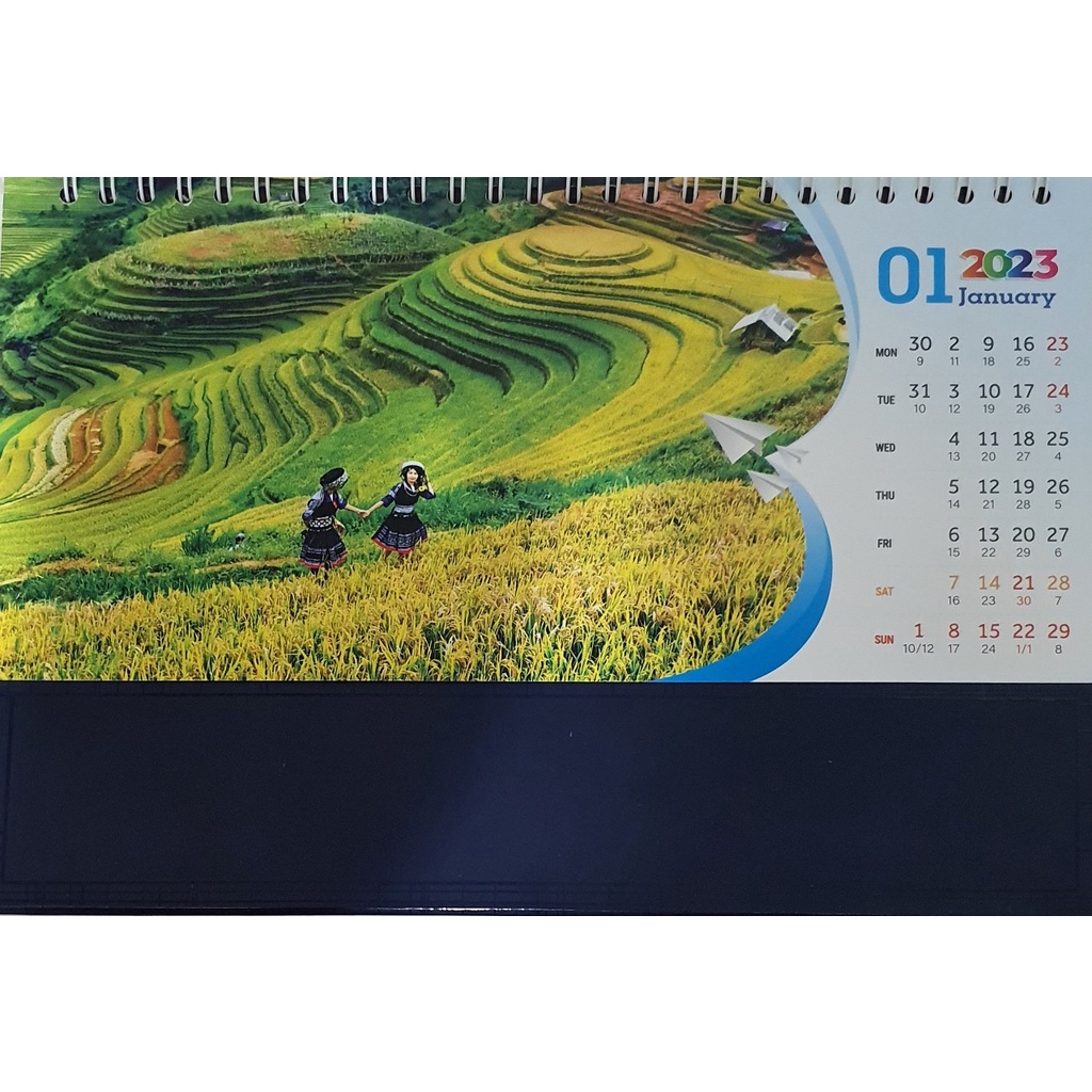 Lịch Bàn Lò Xo 13 tờ Việt Nam Mến Yêu - Có Túi Giấy