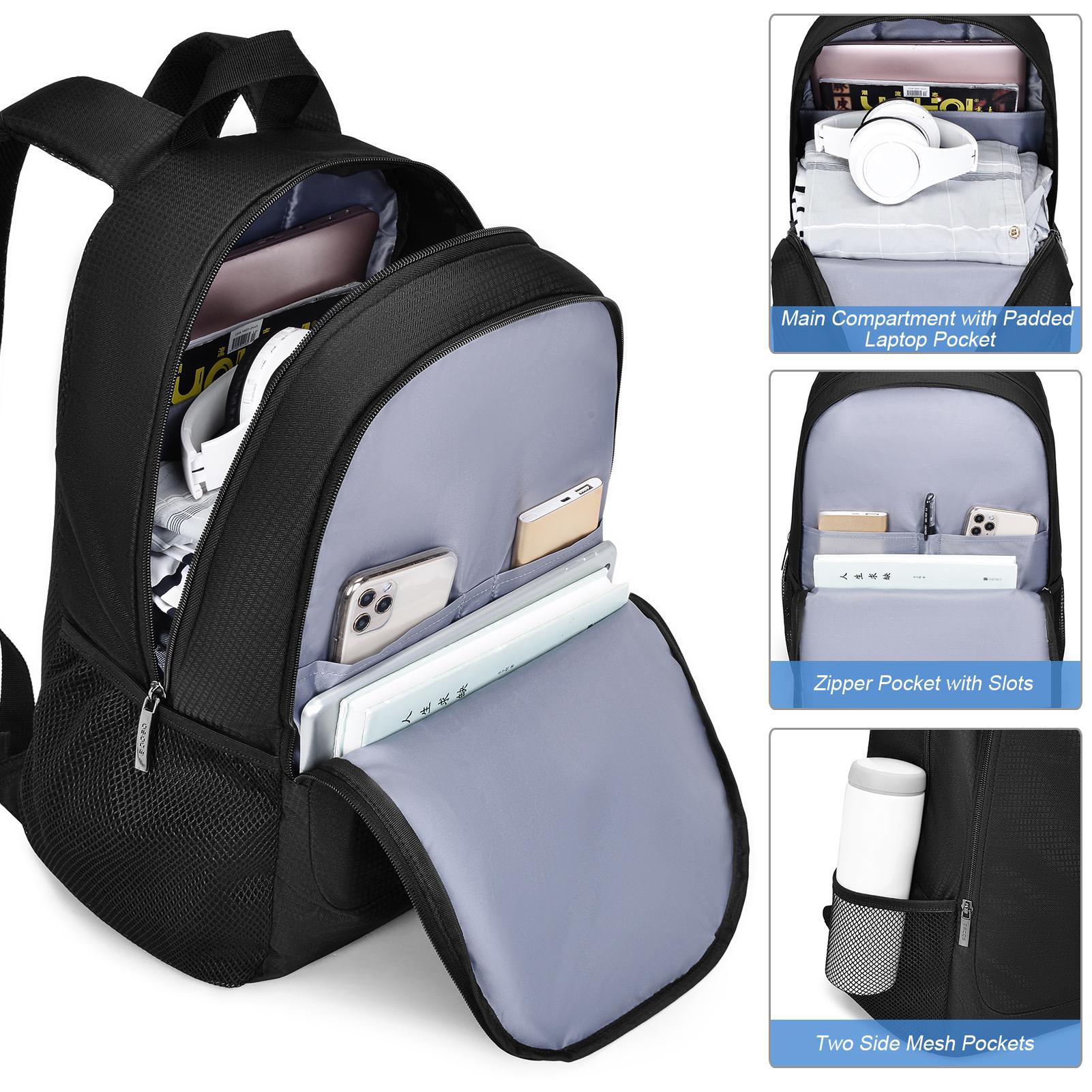 Hình ảnh Ba lô, Túi đựng máy tính xách tay 15,6 inch, có cổng sạc USB, Ba lô leo núi không thấm nước Dung lượng lớn
