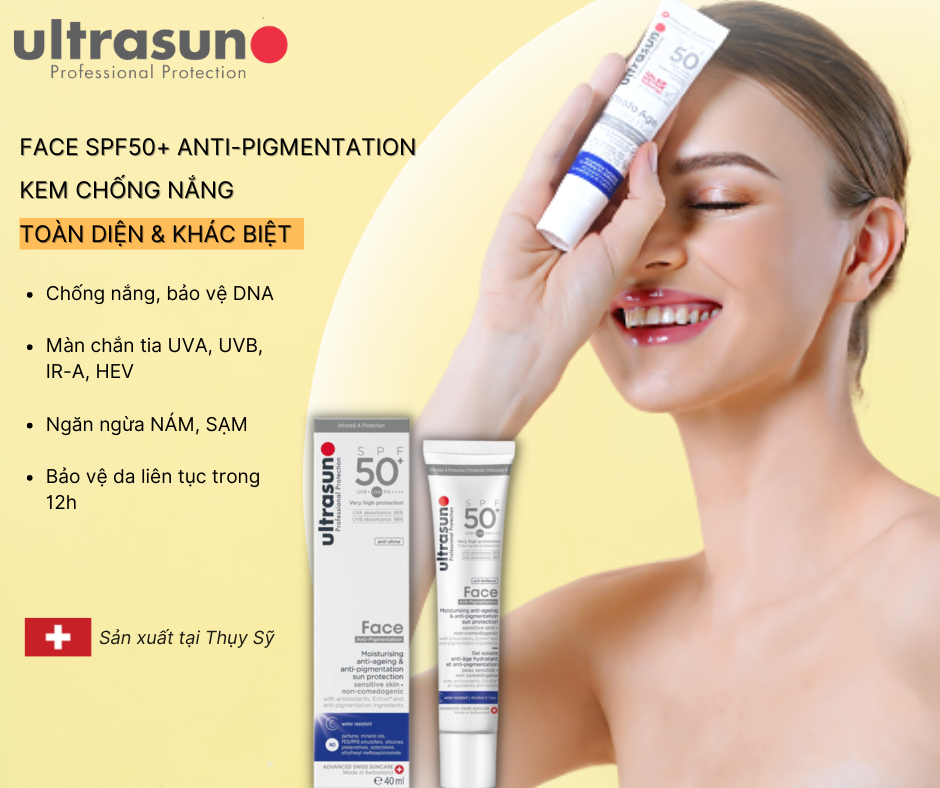 Kem Chống Nắng Ultrasun Face Anti Age &amp; Anti Pigmentation SPF 50+ (Dành cho da nhạy cảm)