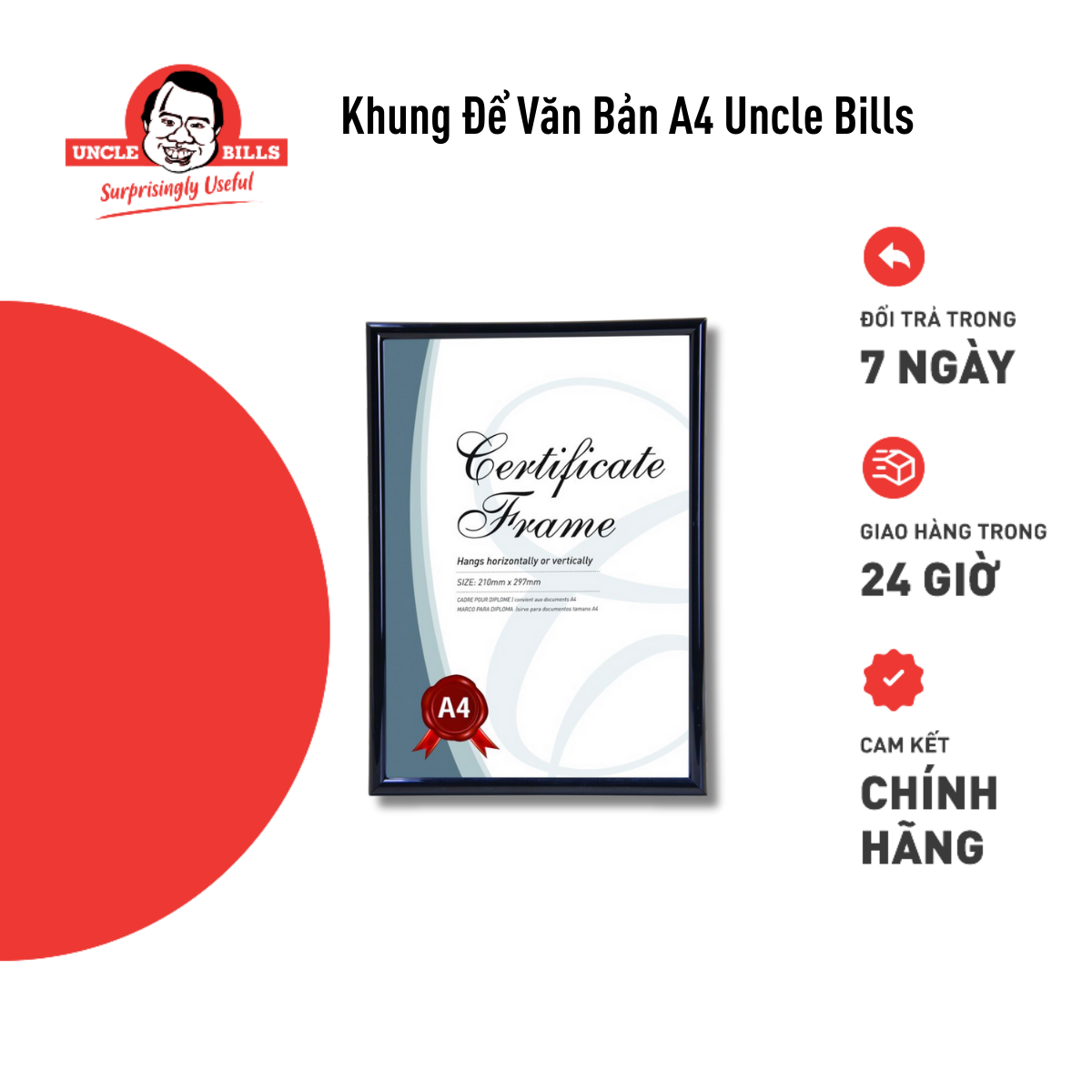Khung Bằng Khen A4 Uncle Bills GF0031