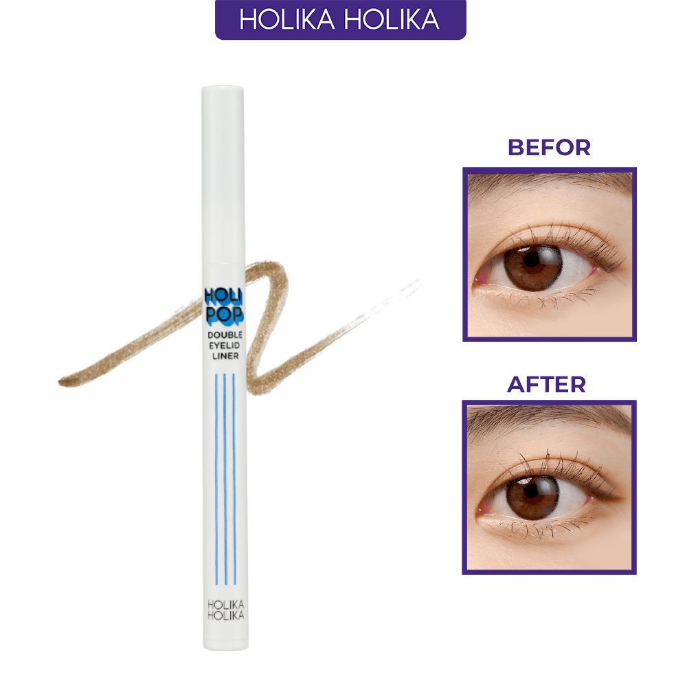 Bút kẻ trang điểm bọng và mí mắt Holika Holika HoliPop double eyelid liner 0,5g