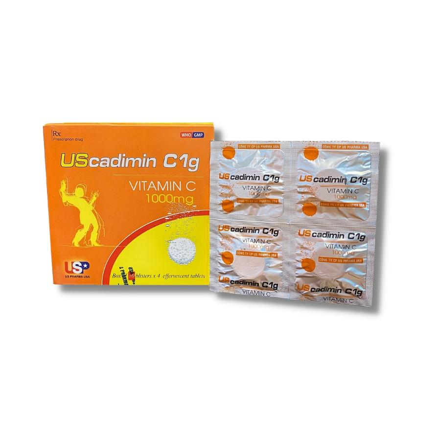 VITAMIN C 1000MG USP- USCADIMIN C1G HỘP 40 VIÊN