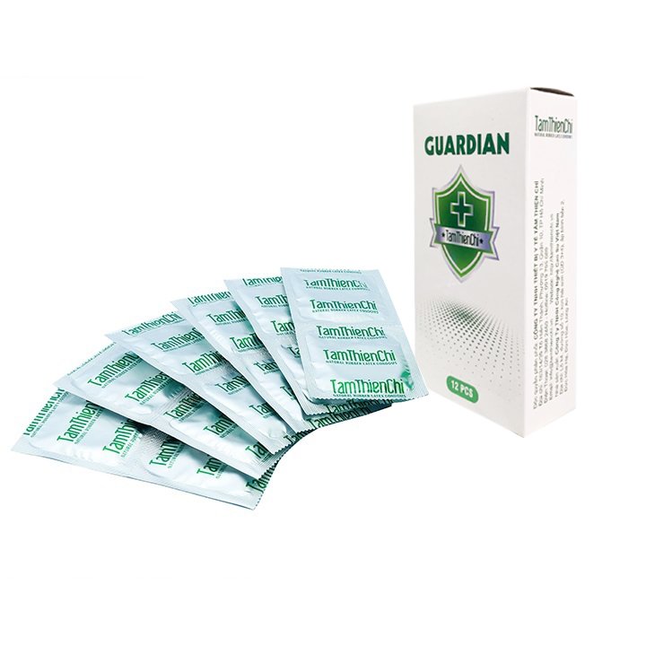 Bao cao su mỏng trơn Tâm Thiện Chí Guardian hộp 12 chiếc