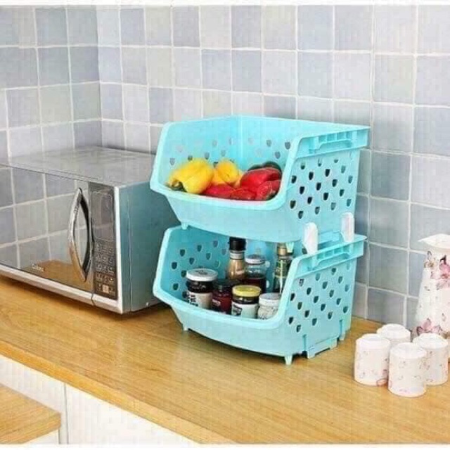 Bộ kệ nhựa 4 tầng đựng đồ nhà tắm, nhà bếp tiện dụng tháo lắp linh hoạt, không bánh xe và nắp