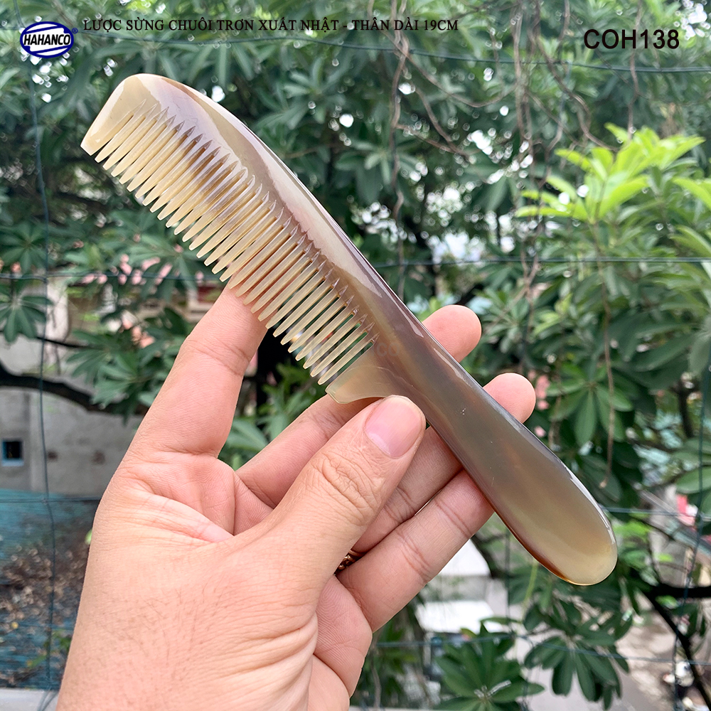 Lược sừng Thân dài thon gọn rất đẹp COH138 - Lược sừng xuất Nhật - Chăm sóc tóc