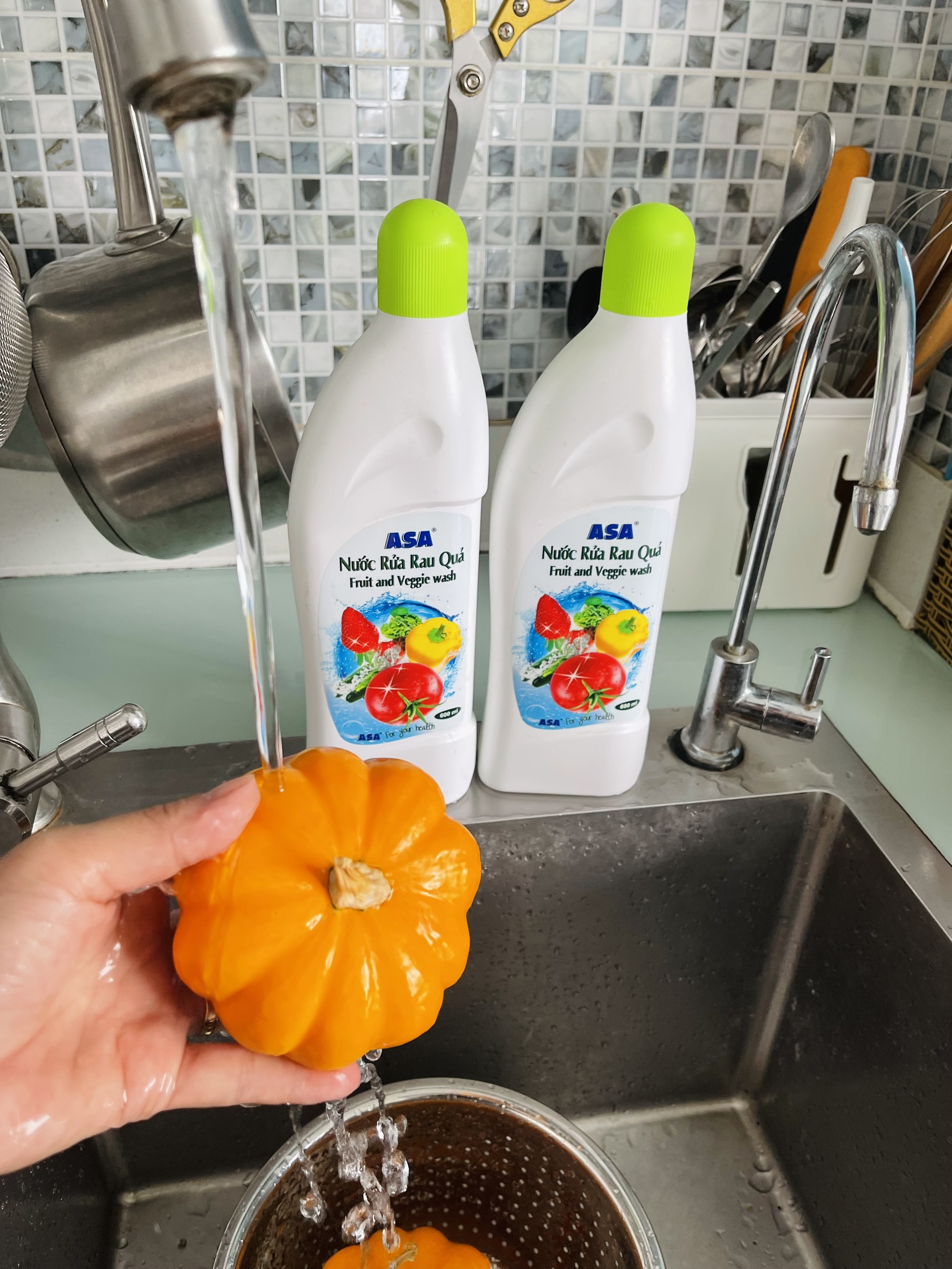Nước rửa rau quả Asa chai 600ml