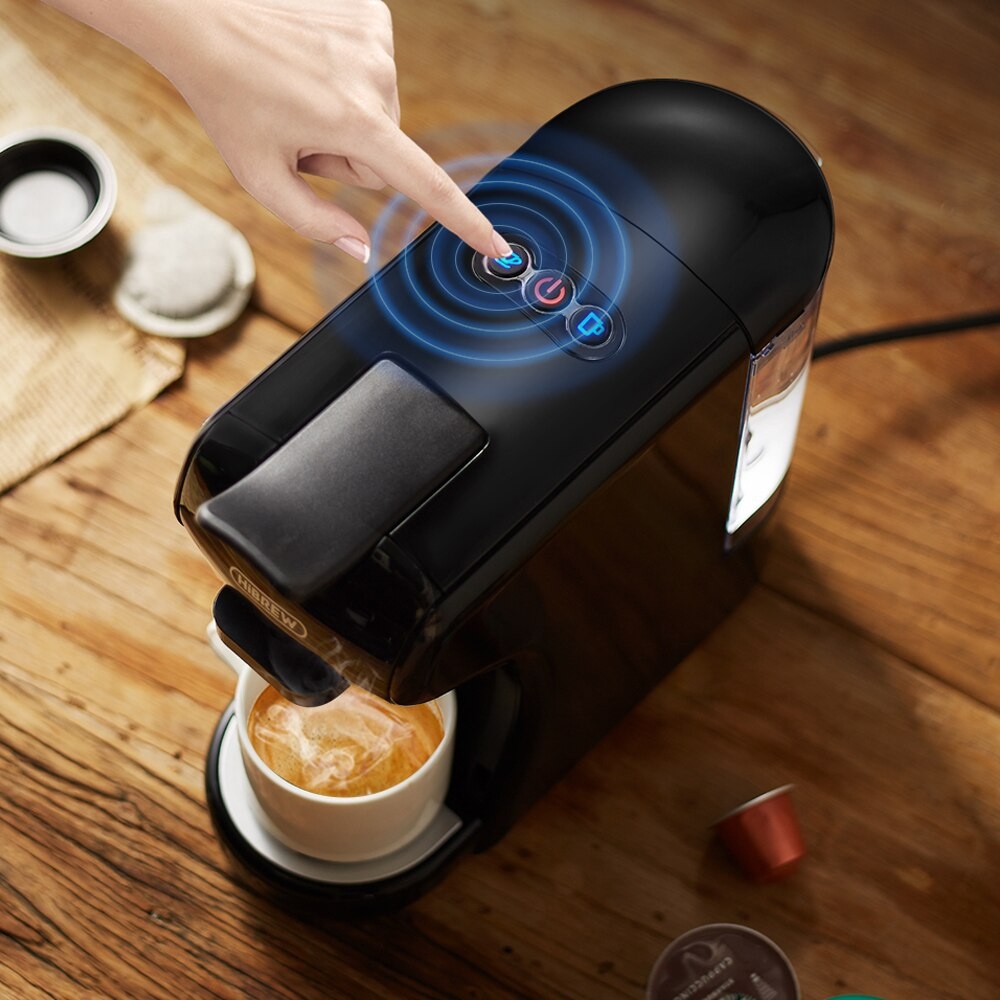 Máy pha cà phê Espresso HiBREW H1A 1450W 19 bar, pha viên nén 4 trong 1 nóng / lạnh - Hàng nhập khẩu