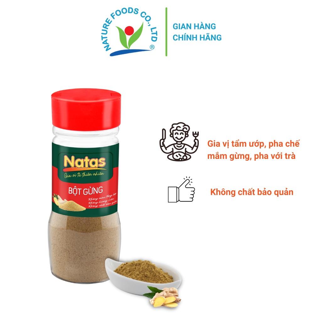 Bột Gừng Natas Hũ 40g-Bột Gia Vị Tiện Lợi