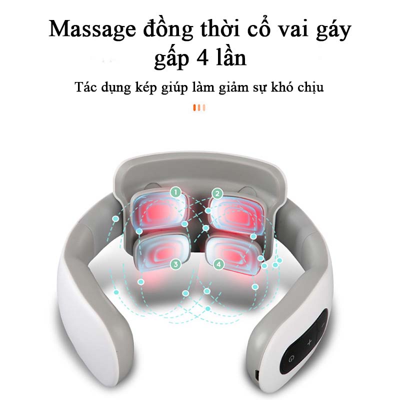 Máy Massage Cổ Vai Gáy Xung Điện Hồng Ngoại JT – H80 Trị Liệu 6 Chế Độ Đa Năng Cao Cấp Gối Mát Xa Cổ Chữ U 4 Miếng Dán Điện Từ 20 Cấp Độ Tùy Chọn Massage Nhiệt Giúp Làm Giảm Đau Nhức Cổ