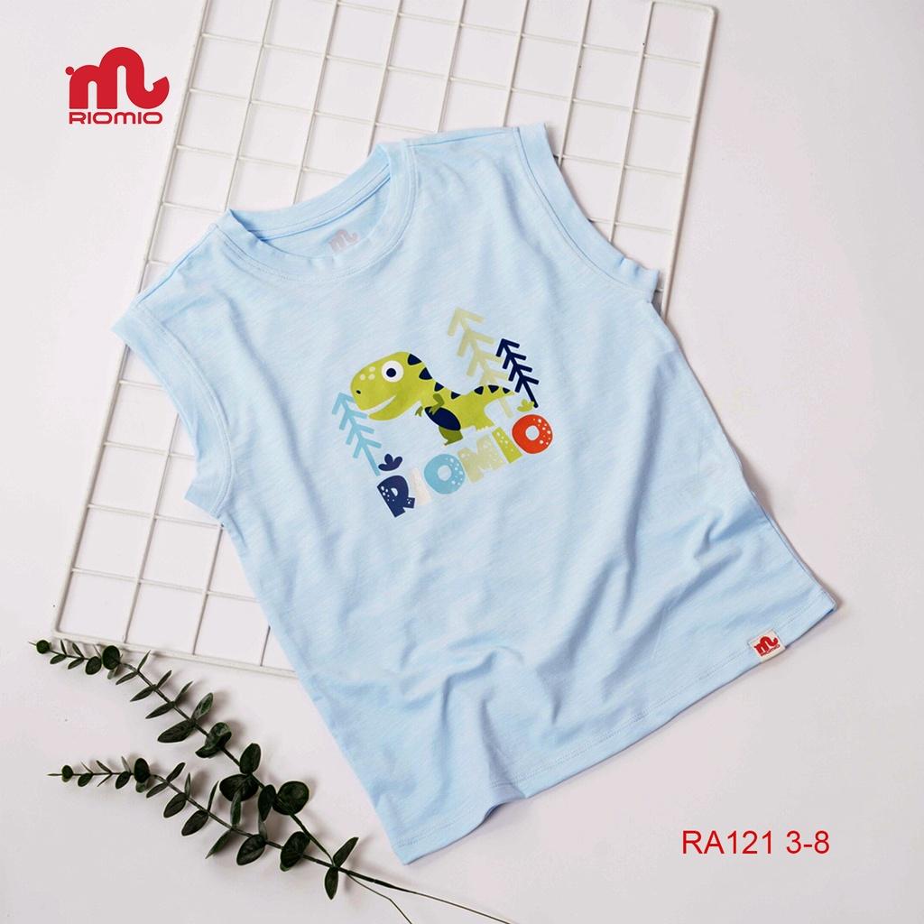 Áo thun bé trai chính hãng Riomio chất liệu 100% cotton mềm mịn, thấm hút in hình khủng long - RA121