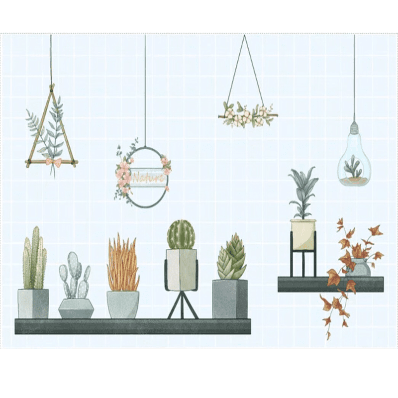 1 mét dài Decal dán bếp tráng nhôm dây treo vườn hoa khổ rộng 60cm
